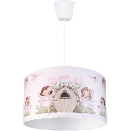 Brilagi - LED dečiji luster na sajli BOBO 1xE27/60W/230V prečnik 35 cm ružičasta/vile