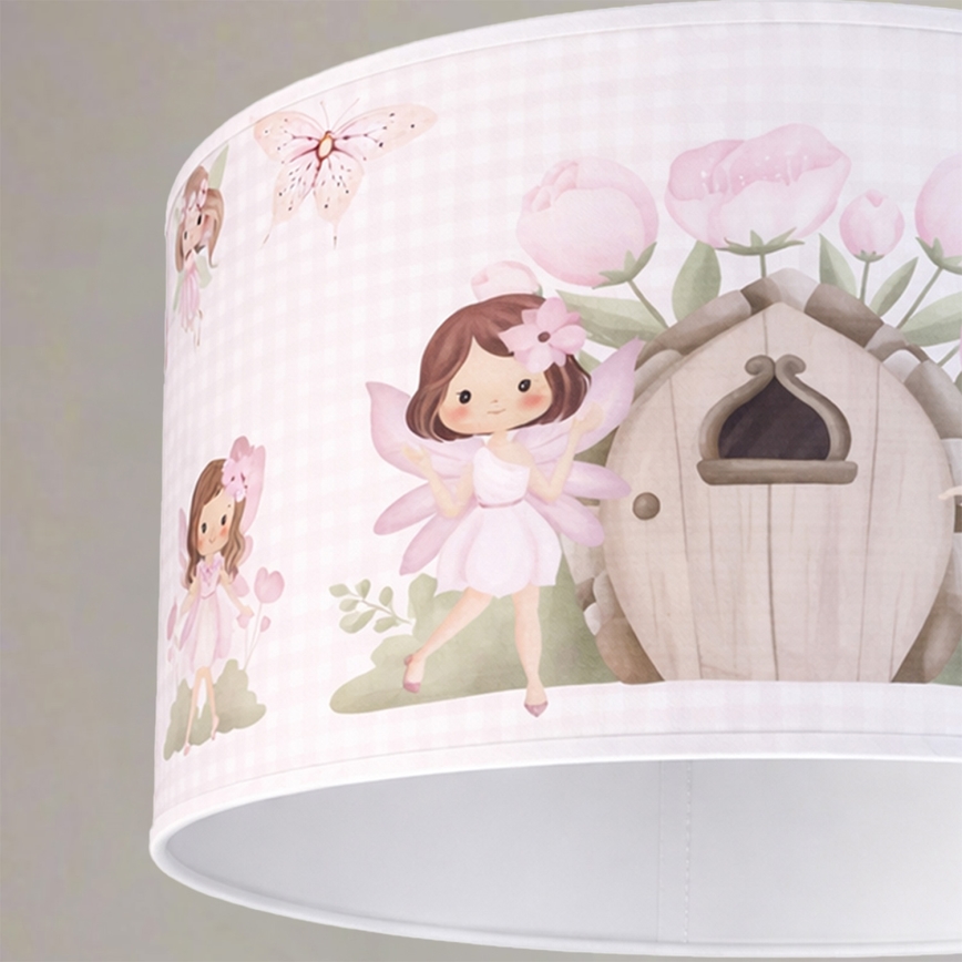 Brilagi - LED dečiji luster na sajli BOBO 1xE27/60W/230V prečnik 35 cm ružičasta/vile