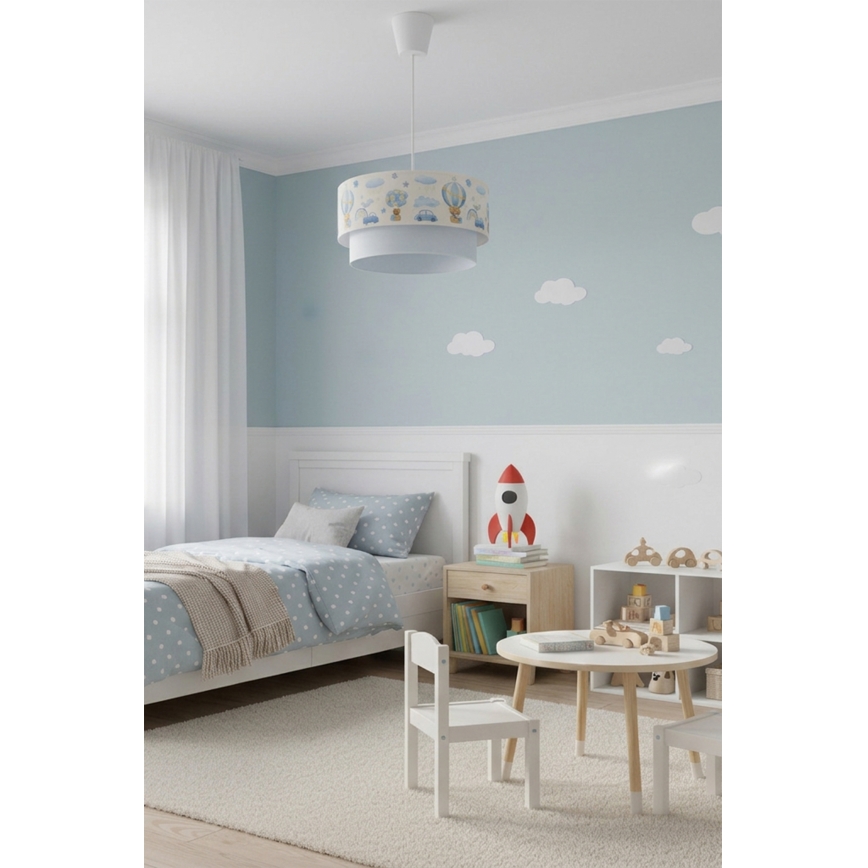 Brilagi - LED dečiji luster na sajli BOBO 1xE27/60W/230V prečnik 40 cm krem/plava/medvedići