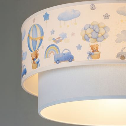 Brilagi - LED dečiji luster na sajli BOBO 1xE27/60W/230V prečnik 40 cm krem/plava/medvedići