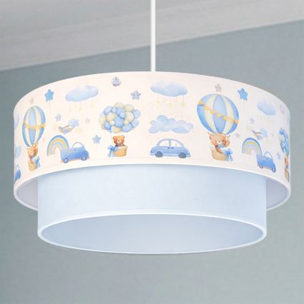 Brilagi - LED dečiji luster na sajli BOBO 1xE27/60W/230V prečnik 40 cm krem/plava/medvedići