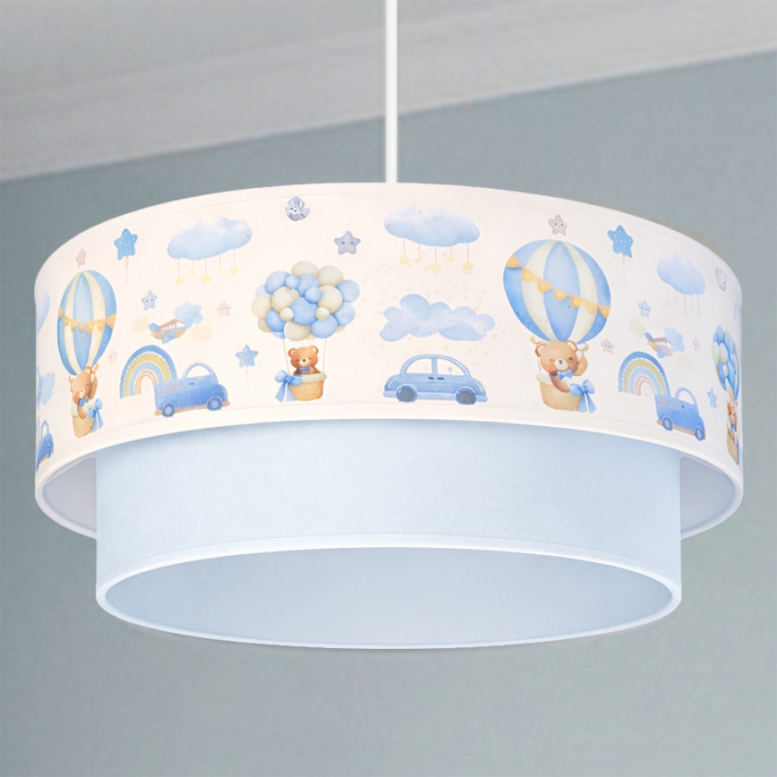 Brilagi - LED dečiji luster na sajli BOBO 1xE27/60W/230V prečnik 40 cm krem/plava/medvedići