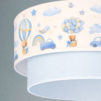 Brilagi - LED dečiji luster na sajli BOBO 1xE27/60W/230V prečnik 40 cm krem/plava/medvedići