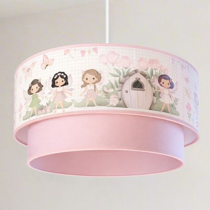 Brilagi - LED dečiji luster na sajli BOBO 1xE27/60W/230V prečnik 40 cm ružičasta/vile