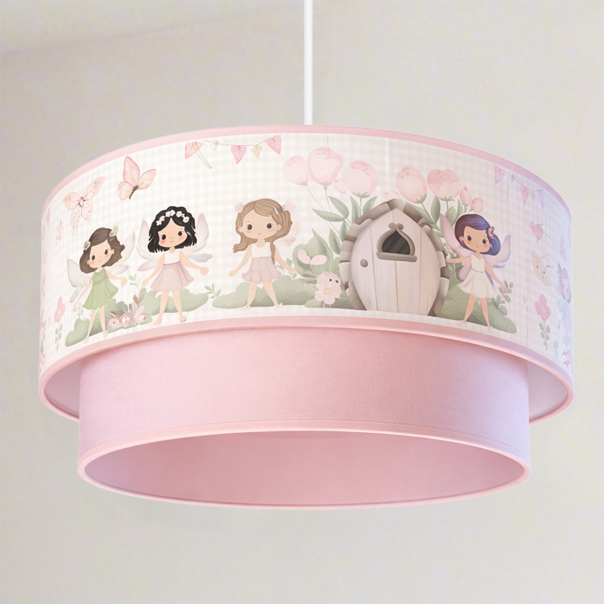 Brilagi - LED dečiji luster na sajli BOBO 1xE27/60W/230V prečnik 40 cm ružičasta/vile