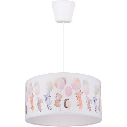 Brilagi - LED dečiji luster na sajli BOBO 1xE27/60W/230V Ø 35 cm bela/životinjice
