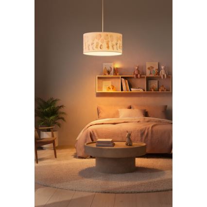 Brilagi - LED dečiji luster na sajli BOBO 1xE27/60W/230V Ø 35 cm bela/životinjice