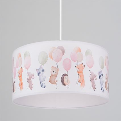 Brilagi - LED dečiji luster na sajli BOBO 1xE27/60W/230V Ø 35 cm bela/životinjice