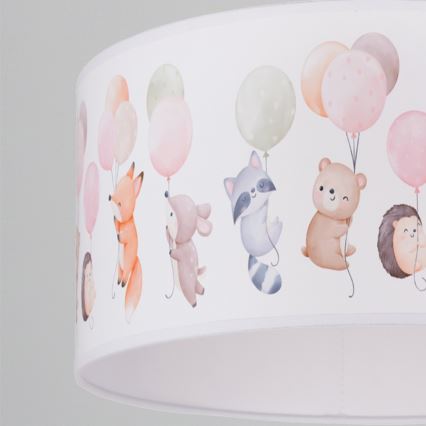 Brilagi - LED dečiji luster na sajli BOBO 1xE27/60W/230V Ø 35 cm bela/životinjice