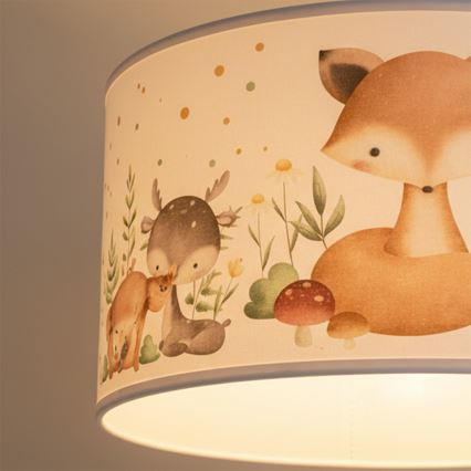Brilagi - LED dečiji luster na sajli BOBO 1xE27/60W/230V Ø 35 cm beli/sa motivom životinja
