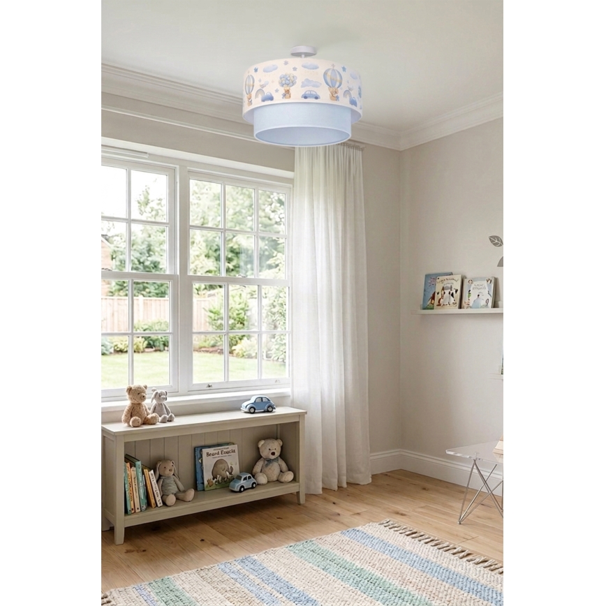 Brilagi - LED dečiji plafonski luster BOBO 1xE27/60W/230V prečnik 40 cm krem/plava/medvedići