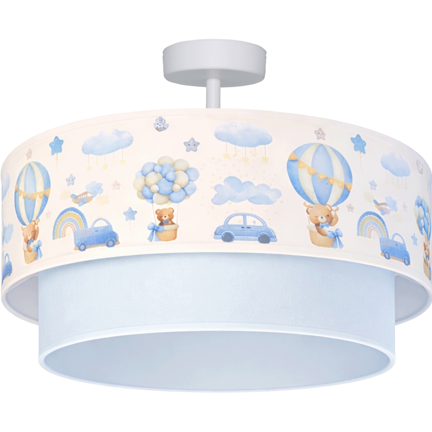 Brilagi-LED Dečiji plafonski luster BOBO 1xE27/60W/230V Ø40cm krem./plava/meda.