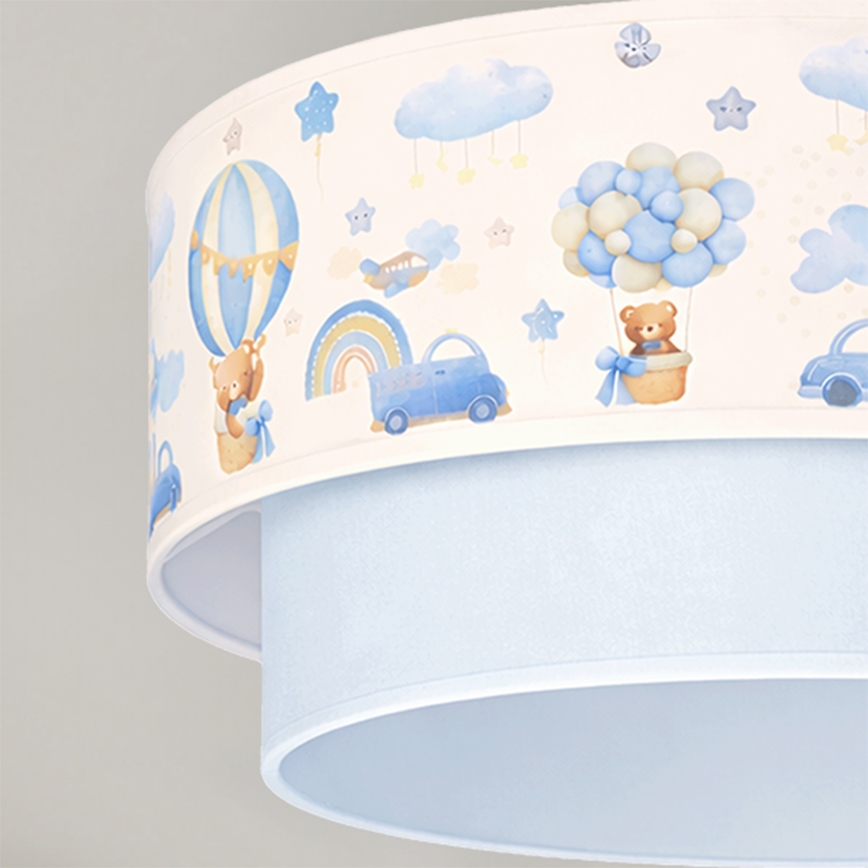 Brilagi-LED Dečiji plafonski luster BOBO 1xE27/60W/230V Ø40cm krem./plava/meda.