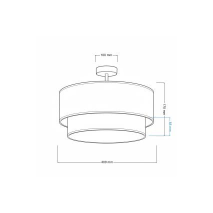Brilagi - LED dečiji plafonski luster BOBO 1xE27/10W/230V prečnika 40 cm krem/siva/zečići