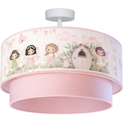 Brilagi - LED dečiji prislonjeni plafonski luster BOBO 1xE27/10W/230V Ø 40 cm ružičasta/vile