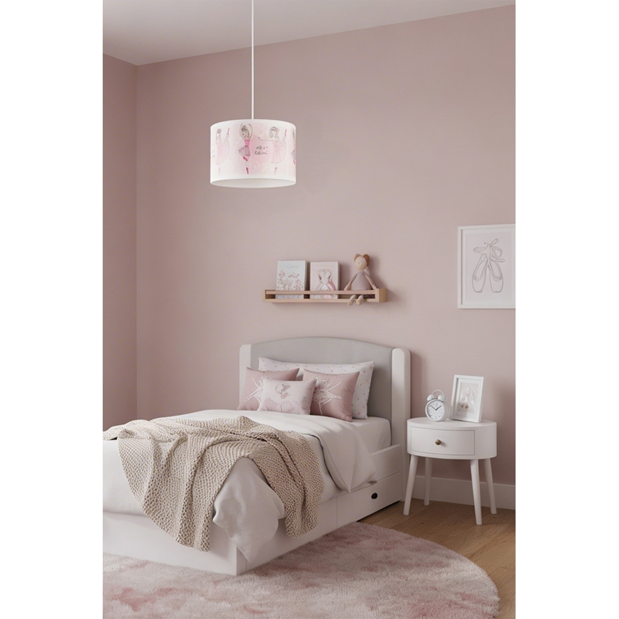 Brilagi - LED dečji luster na sajli BOBO 1xE27/10W/230V prečnik 35 cm ružičasta/baletanke