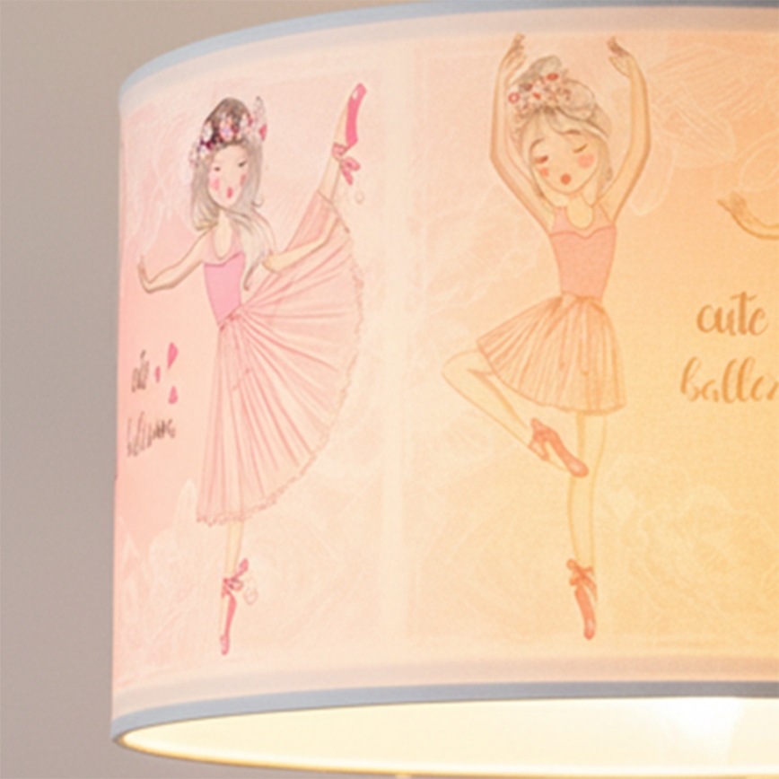 Brilagi - LED dečji luster na sajli BOBO 1xE27/60W/230V prečnik 35 cm ružičasta/baletanke