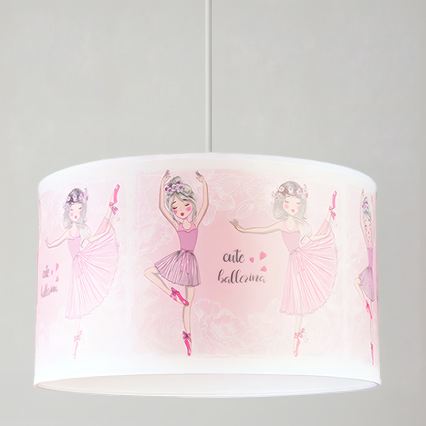 Brilagi - LED dečji luster na sajli BOBO 1xE27/60W/230V prečnik 35 cm ružičasta/baletanke