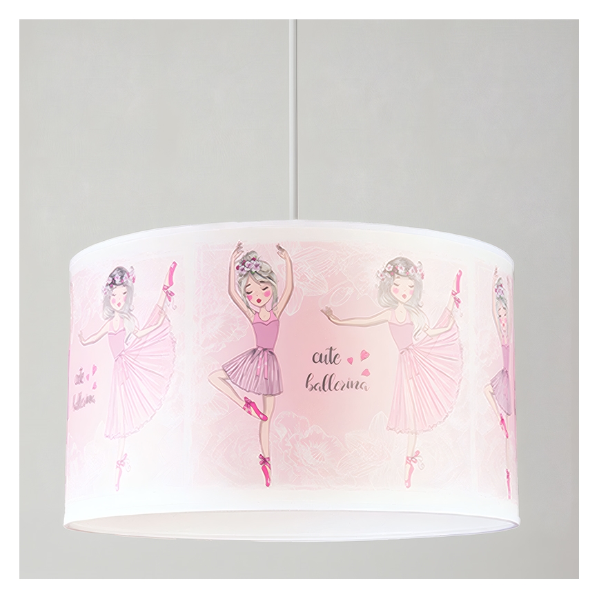 Brilagi - LED dečji luster na sajli BOBO 1xE27/60W/230V prečnik 35 cm ružičasta/baletanke