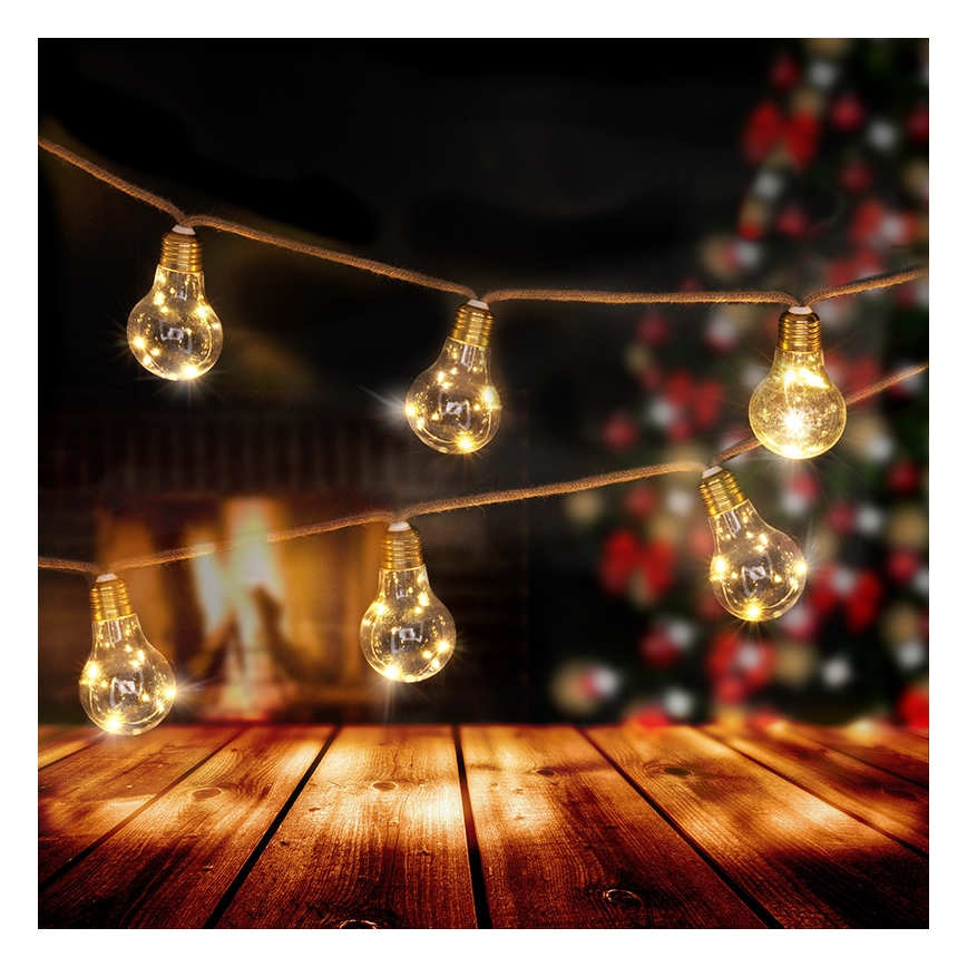 Brilagi - LED dekorativni niz 10xLED/3xAA 1,8m topla bela