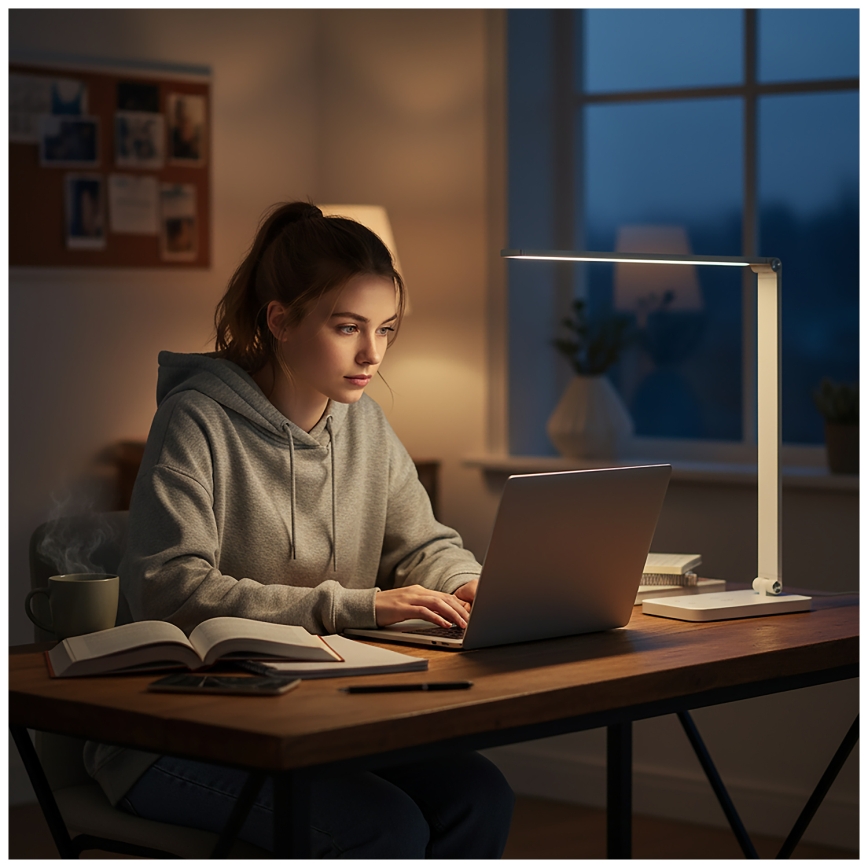 BRILAGI - LED prigušiva dodirna stona lampa sa bežičnim QI punjenjem MODO CHARGE LED/7W/5V 3000/4000/6000K bela