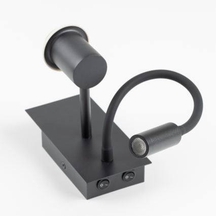 BRILAGI - LED dečija fleksibilna zidna lampa BOBO 1xE27/25W/230V + LED/3W crna/bela/sa motivom jednoroga