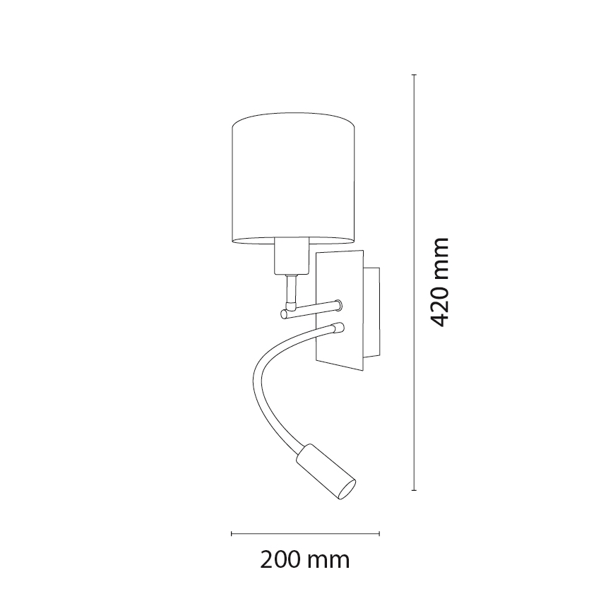 BRILAGI - LED dečija fleksibilna zidna lampa BOBO 1xE27/25W/230V + LED/3W mat hrom/bela/zečići