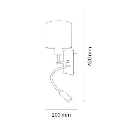 BRILAGI - LED dečija fleksibilna zidna lampa BOBO 1xE27/25W/230V + LED/3W mat hrom/bela/plava/medvedići
