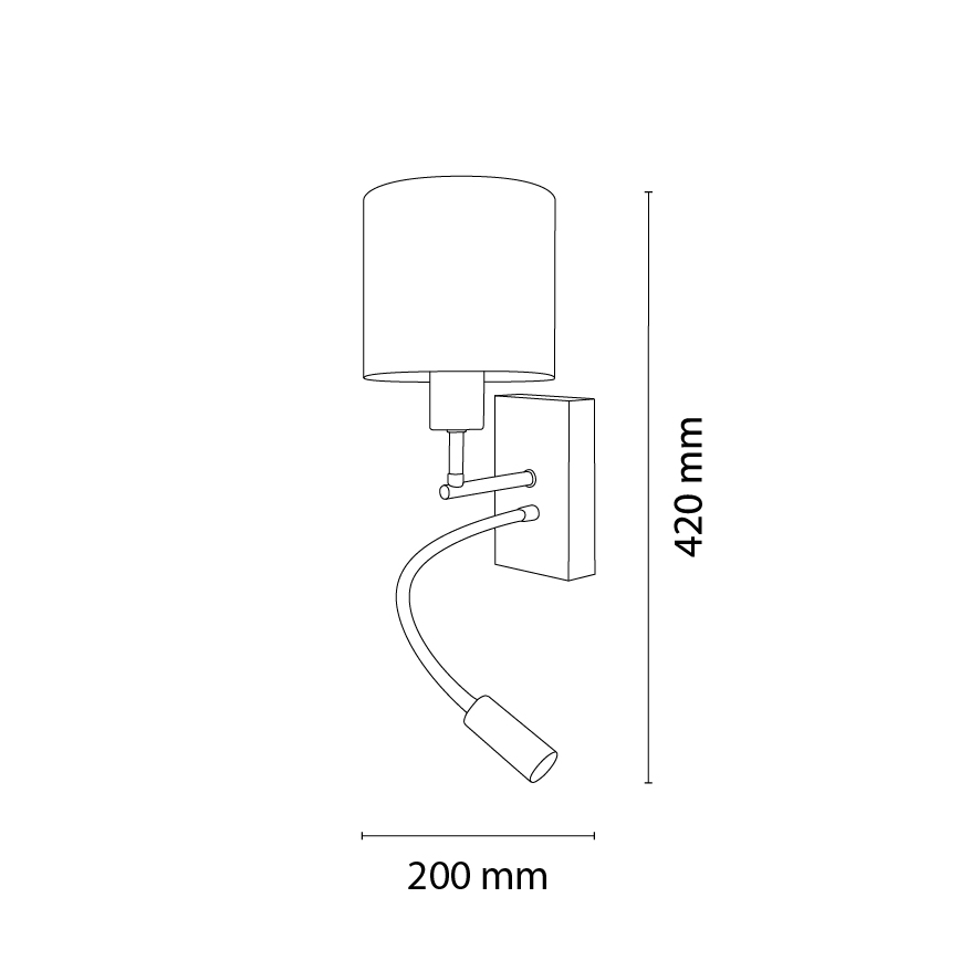 BRILAGI - LED dečija fleksibilna zidna lampa BOBO WOOD 1xE27/25W/230V + LED/3W hrast/bela/jednorogovi