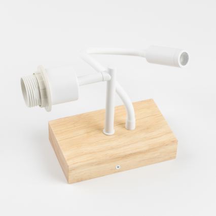 BRILAGI - LED Dečija fleksibilna zidna lampa BOBO WOOD 1xE27/25W/230V + LED/3W hrast/bela/krem/zečići