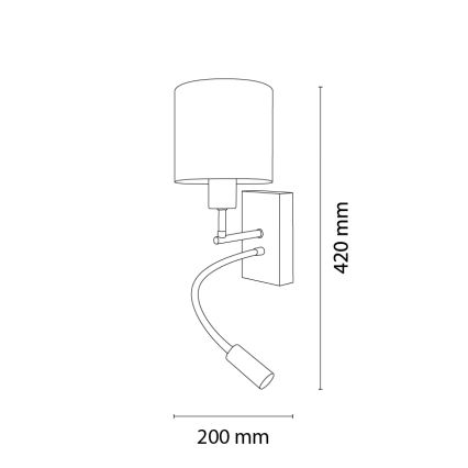 BRILAGI - LED dečija fleksibilna zidna lampa BOBO WOOD 1xE27/25W/230V + LED/3W hrast/crna/bela/zečići