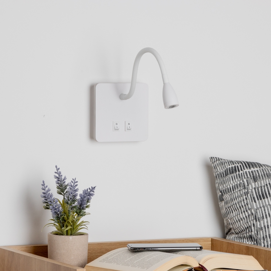 Brilagi - LED fleksibilna zidna lampa MAYA Double LED/4W/230V + LED/3W bela