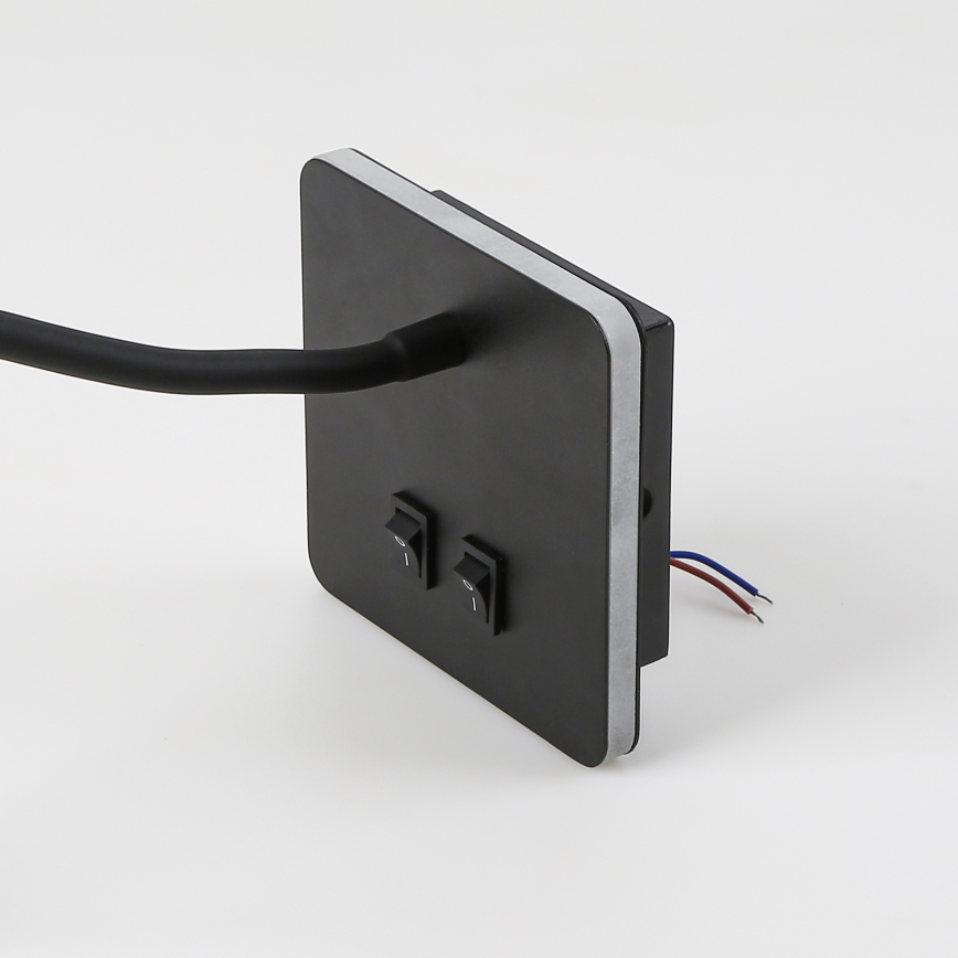 Brilagi - LED fleksibilna zidna lampa MAYA Double LED/4W/230V + LED/3W crna