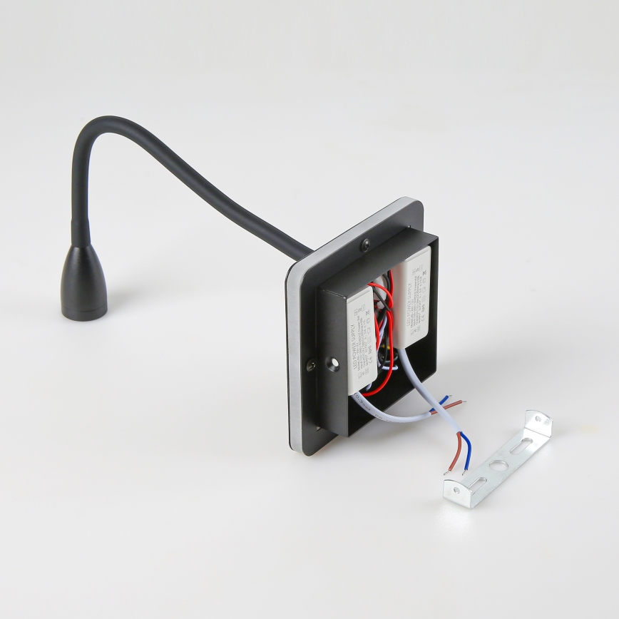 Brilagi - LED fleksibilna zidna lampa MAYA Double LED/4W/230V + LED/3W crna