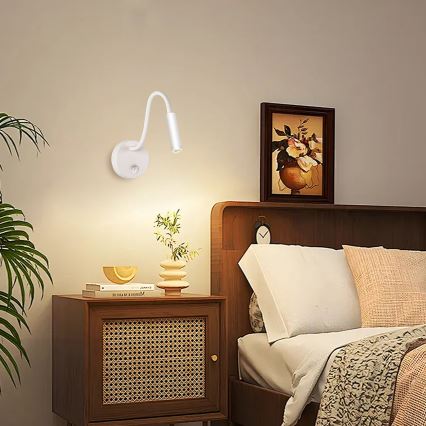 Brilagi - LED fleksibilna zidna lampa MAYA LED/3W/230V 4000K bela