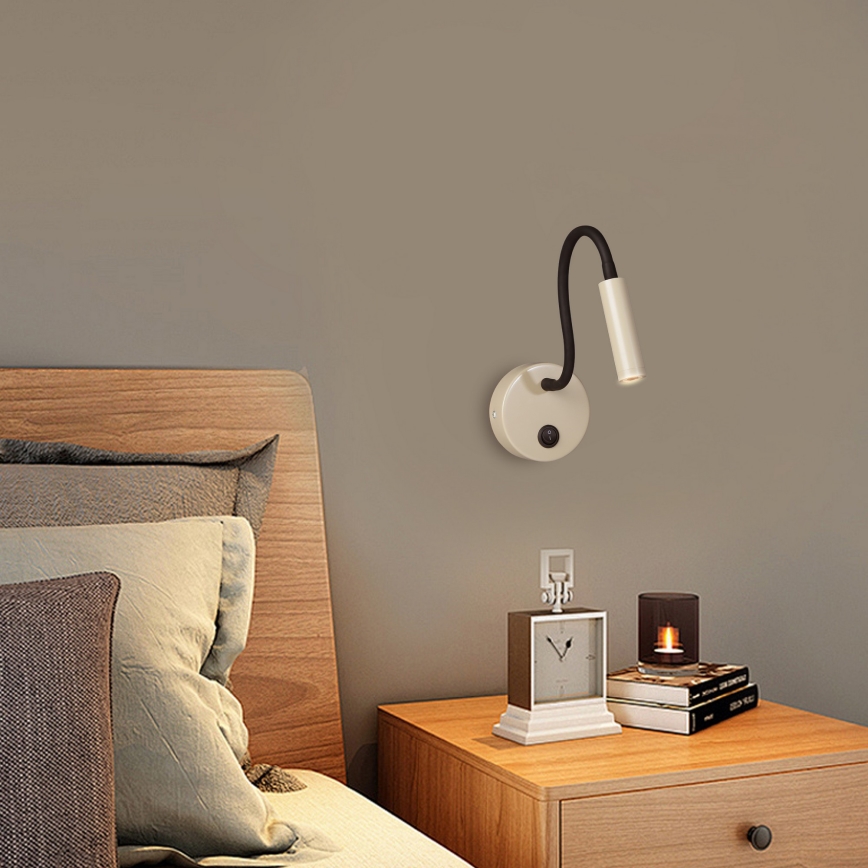 Brilagi - LED fleksibilna zidna lampa MAYA LED/3W/230V 4000K bež