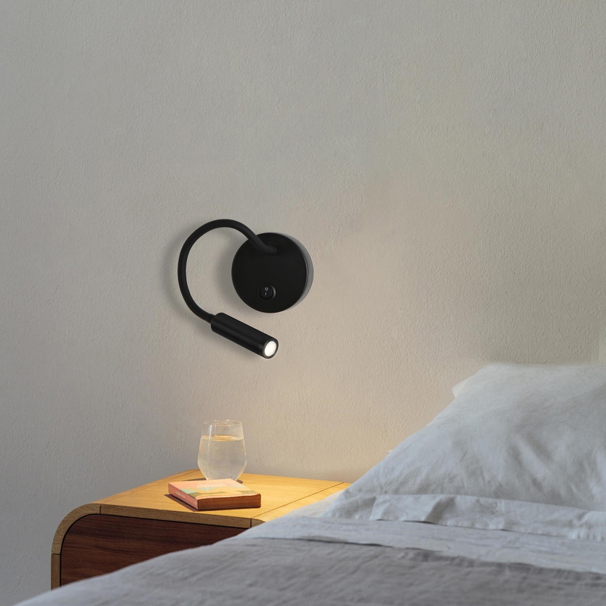 Brilagi - LED fleksibilna zidna lampa MAYA LED/3W/230V 4000K crna