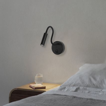 Brilagi - LED fleksibilna zidna lampa MAYA LED/3W/230V 4000K crna