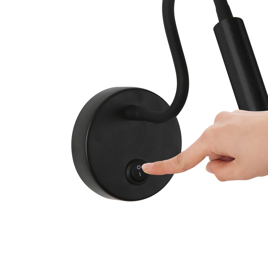 Brilagi - LED fleksibilna zidna lampa MAYA LED/3W/230V 4000K crna