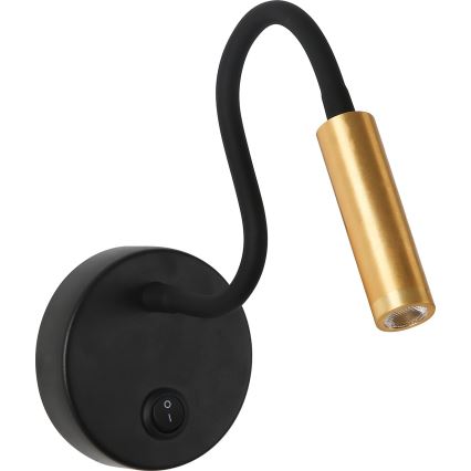 Brilagi - LED fleksibilna zidna lampa MAYA LED/3W/230V 4000K crna/zlatna