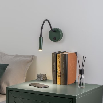 Brilagi - LED fleksibilna zidna lampa MAYA LED/3W/230V 4000K zelena