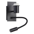 Brilagi - LED fleksibilna zidna lampa NUBILA 1xE27/25W/230V + integrisana LED 3W crna