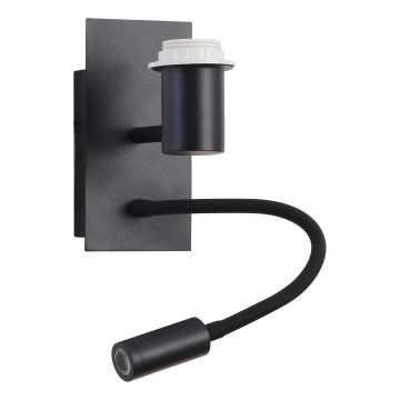 Brilagi - LED fleksibilna zidna lampa NUBILA 1xE27/25W/230V + integrisana LED 3W crna