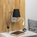 Brilagi - LED fleksibilna zidna lampa NUBILA 1xE27/25W/230V + LED/3W bela/crna