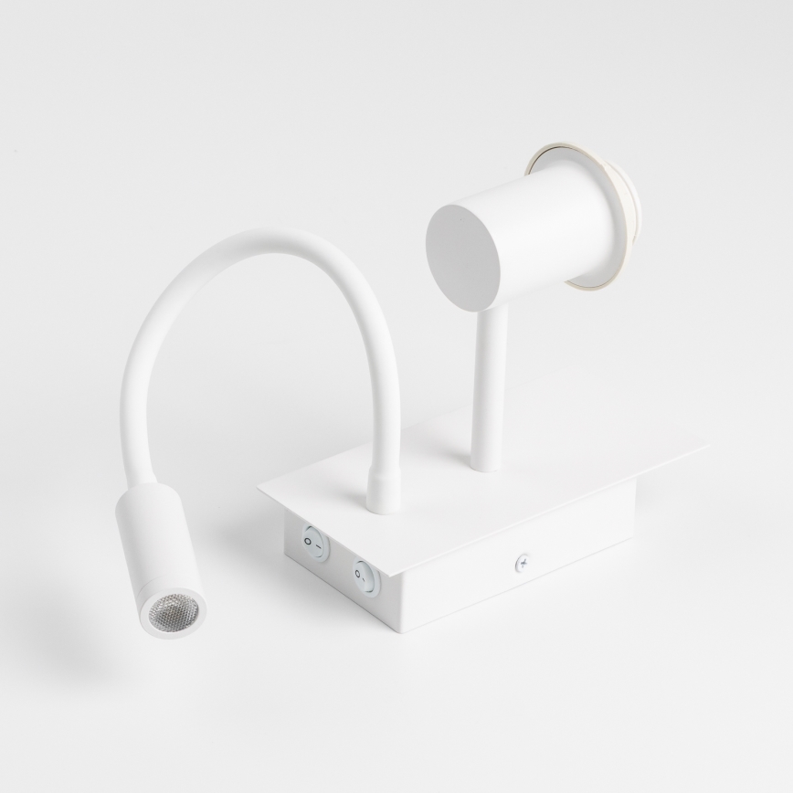 Brilagi - LED fleksibilna zidna lampa NUBILA 1xE27/25W/230V + LED/3W bela