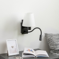 Brilagi - LED fleksibilna zidna lampa NUBILA 1xE27/25W/230V + LED/3W crna/bela