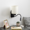 Brilagi - LED fleksibilna zidna lampa NUBILA 1xE27/25W/230V + LED/3W crna/krem