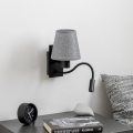 Brilagi - LED fleksibilna zidna lampa NUBILA 1xE27/25W/230V + LED/3W crna/siva