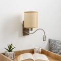 Brilagi - LED fleksibilna zidna lampa NUBILA 1xE27/25W/230V + LED/3W mat hrom/svetlosmeđa
