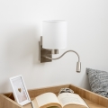 Brilagi - LED fleksibilna zidna lampa NUBILA 1xE27/25W/230V + LED/3W matni hrom/bela